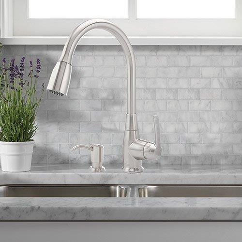 Satin Nickel Full down Kitchen Faucet
