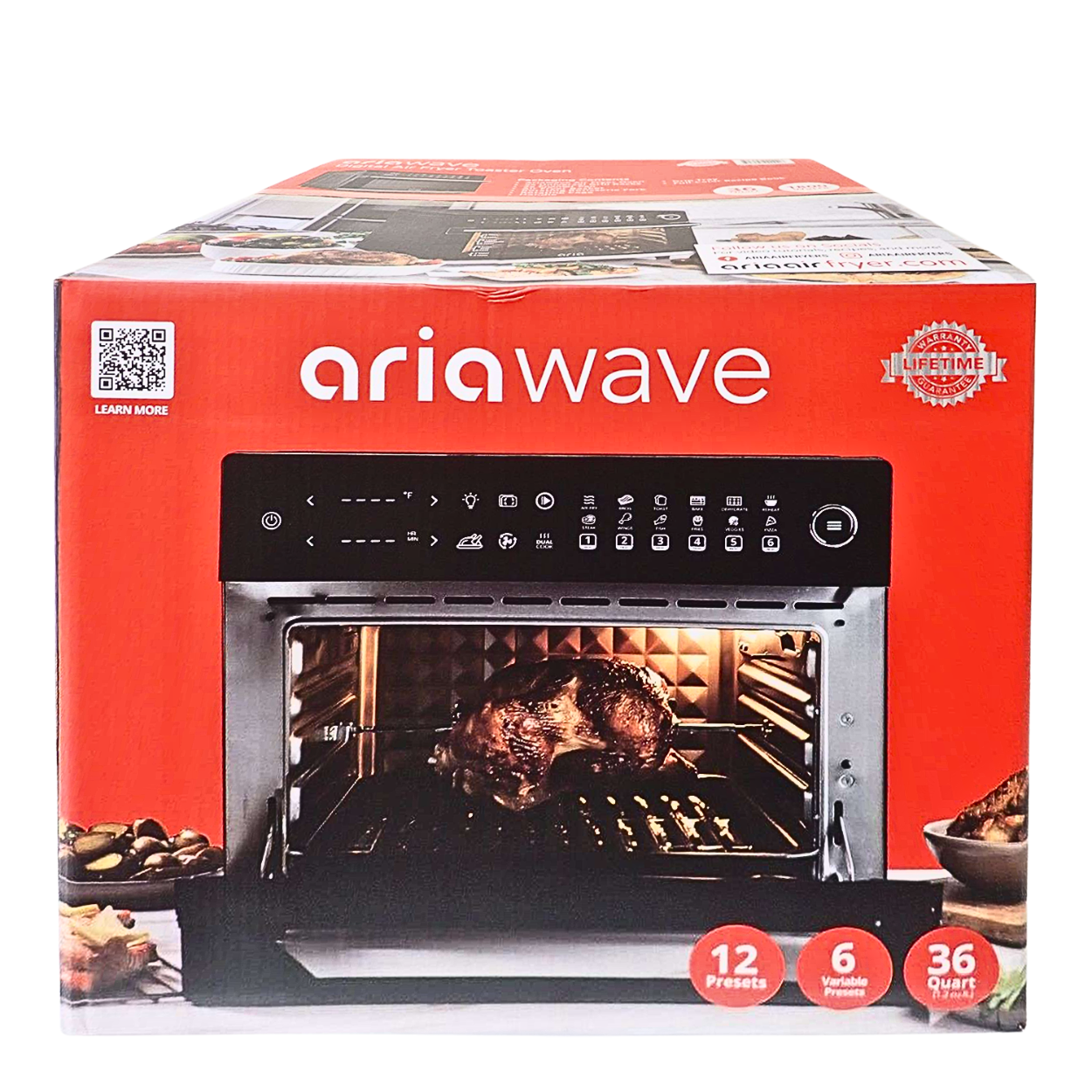 Ariawave 36 Qt. Black Air Fryer Oven