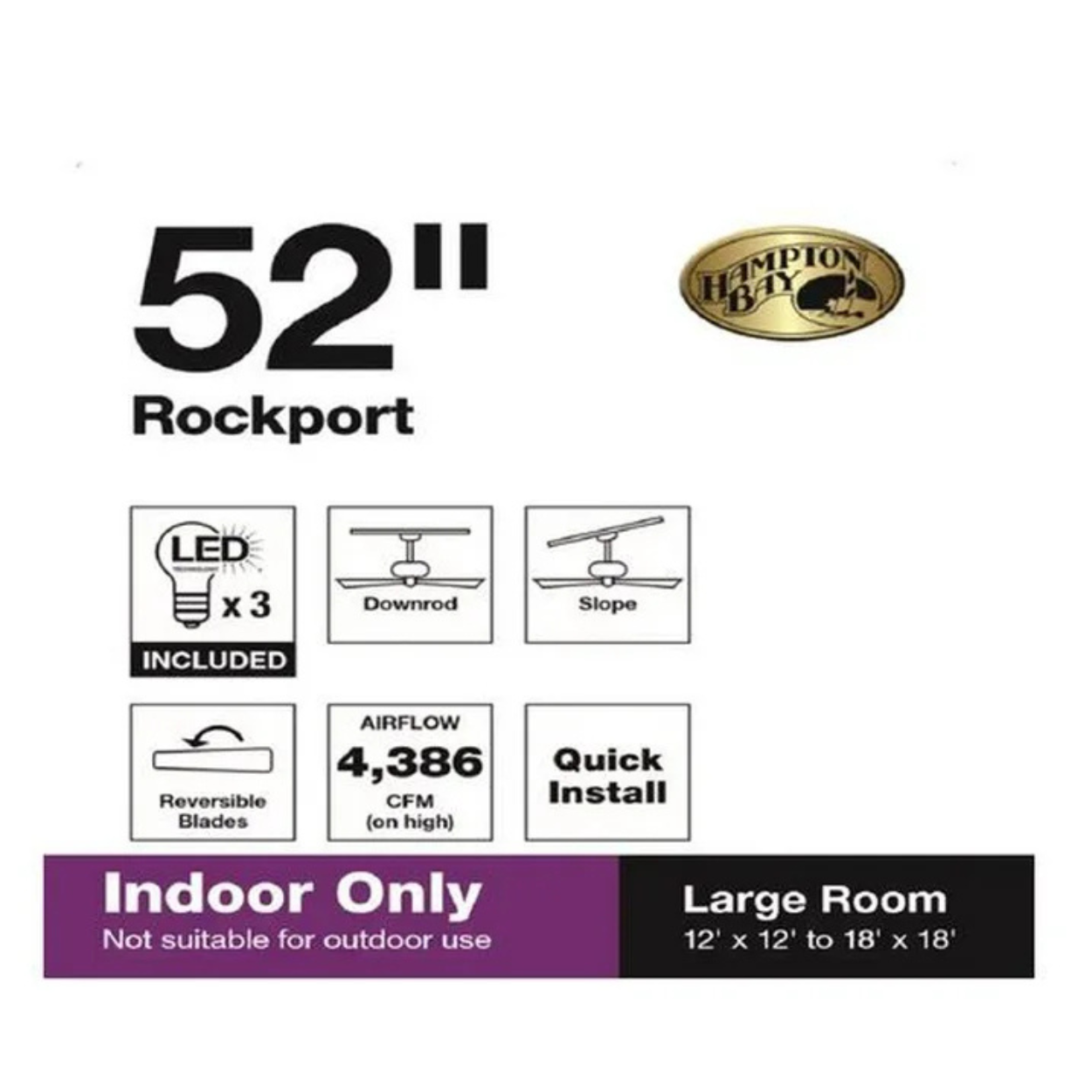 Rockport 52" LED Ceiling Fan