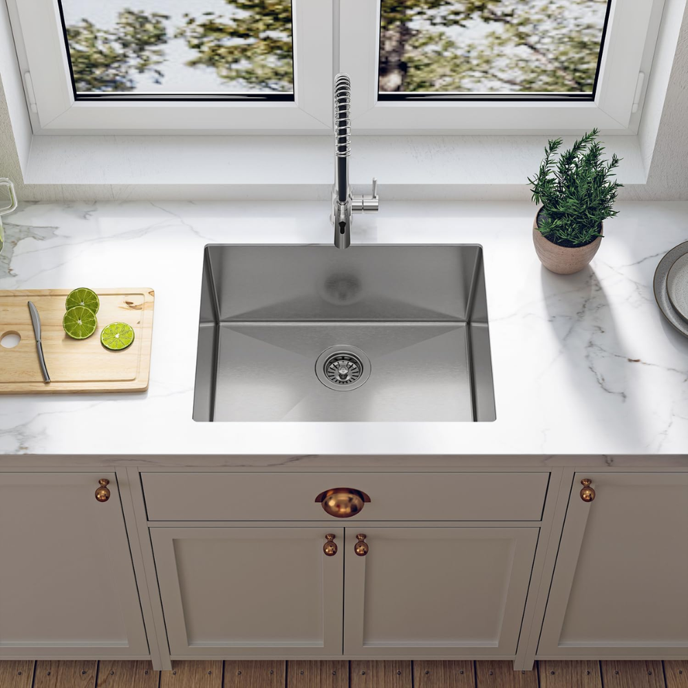 Franke UDTS24/10 21" Single Basin Undermount Stainless Steel Kitchen Sink with Ultra-Quiet Technology