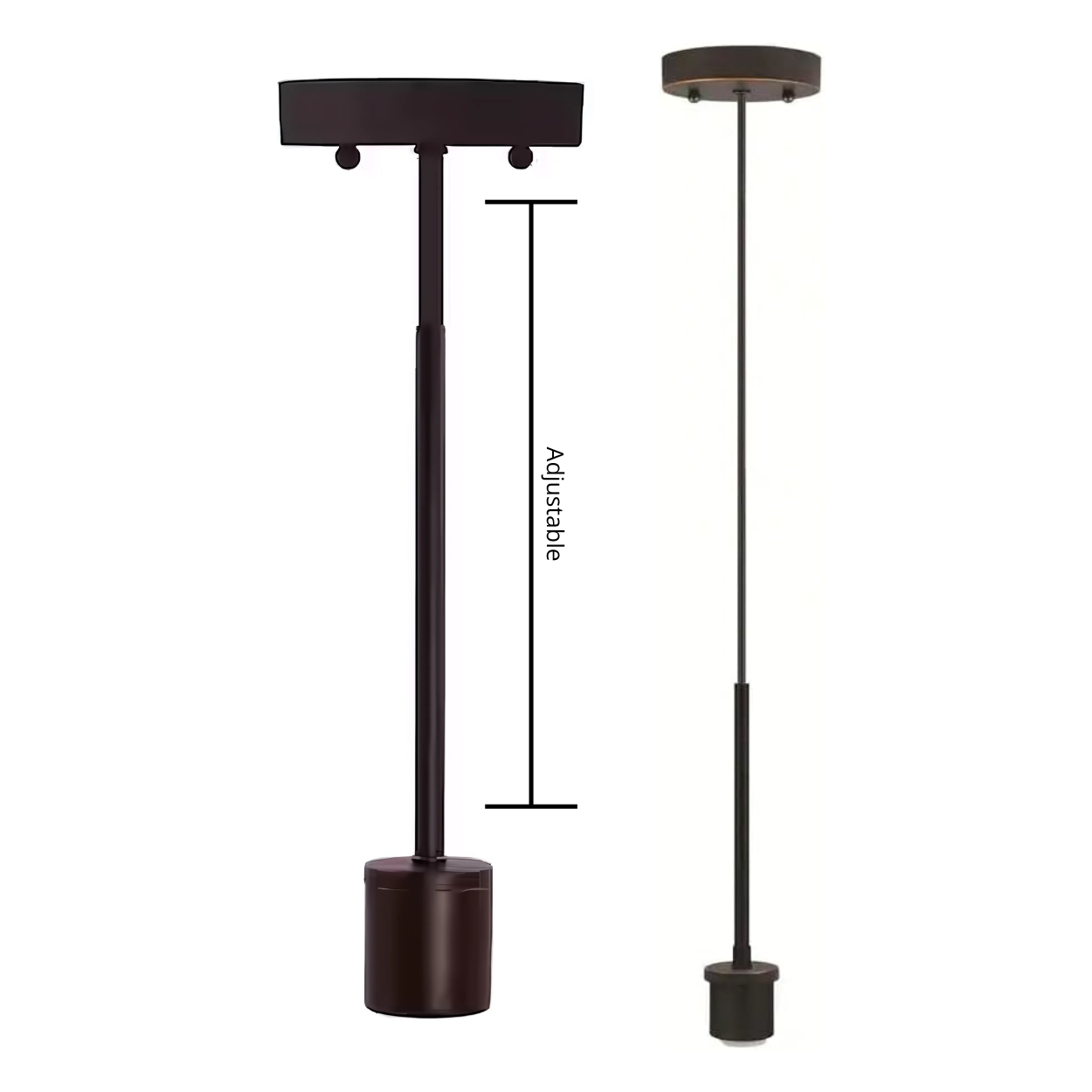 Oil-Rubbed Bronze Metal Rod and Cord Pendant Lighting (Pack of 4)