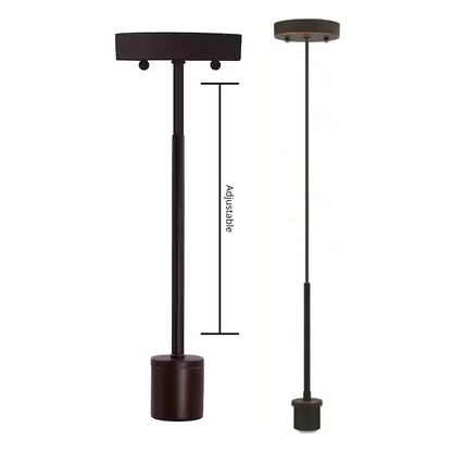 Oil-Rubbed Bronze Metal Rod and Cord Pendant Lighting (Pack of 4)