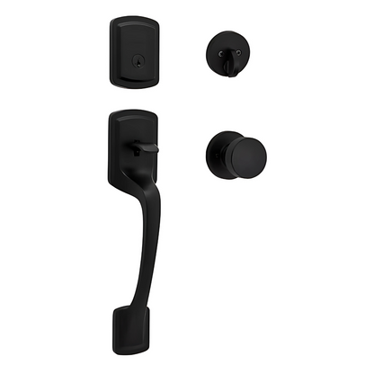 Black Matte Entry Door Handle Set