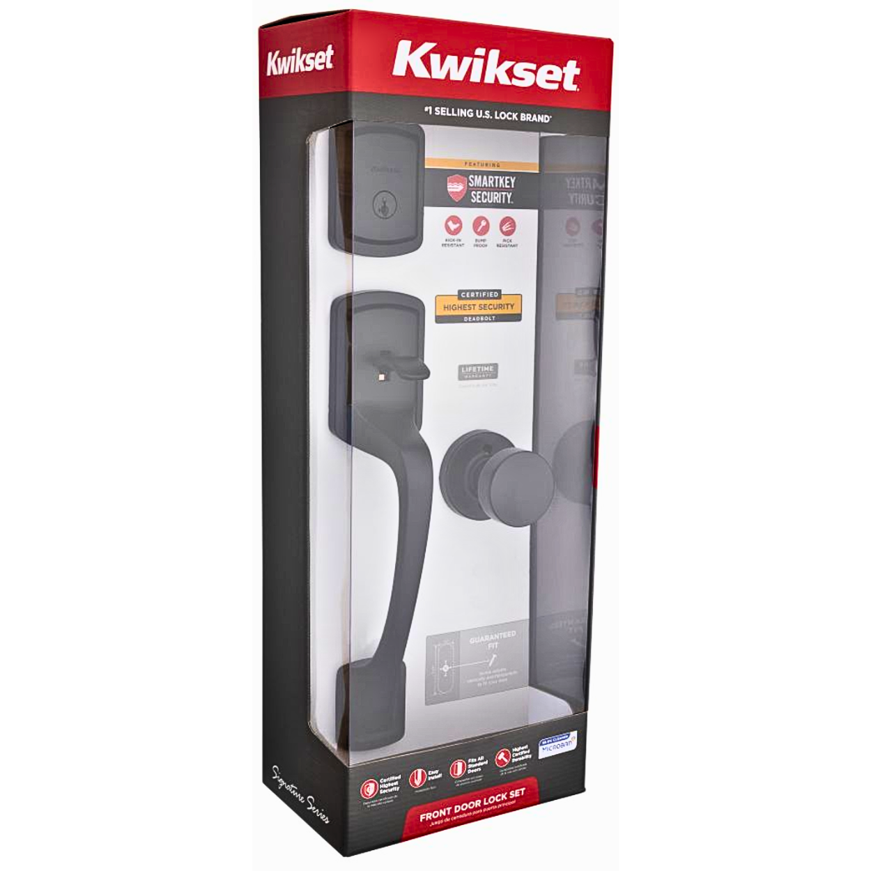 Black Matte Entry Door Handle Set