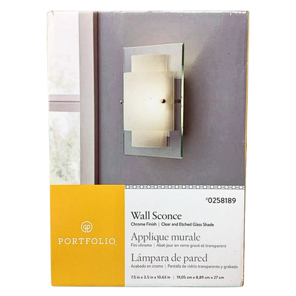 One Piece Chrome Wall Sconce